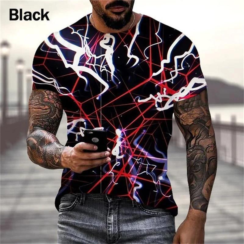 Retro Pattern Top 3D T-shirt, Fashion Clothing, Street Cool Men's Top T-shirt, Hot Shirt