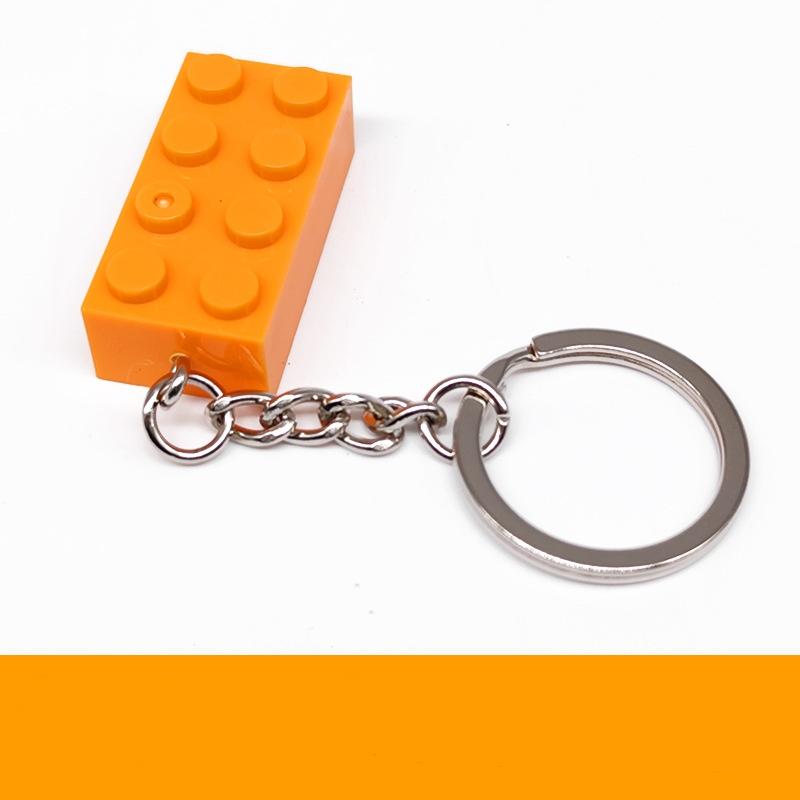 Building Block Keychain 16colors 2*4 Points Children's Novel Toys Accessories Small Particle Bricks Pendant