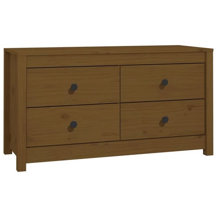 821777 vidaXL Sideboard Honey Brown 100x40x54 Cm Solid Pine Wood
