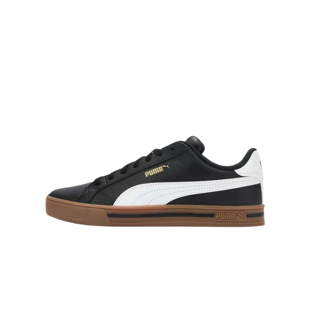 Puma Smash Vulc V3 Synthetic Leather Casual Classic Simple Retro Breathable Low-Top Skate Shoes Unisex Sneaker Black 380752-23