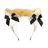 Cat Ear Headbands Halloween Hairbands Faux Furs Hair Hoop Headbands Cosplay Party Hair Accessory for Party  Yellow