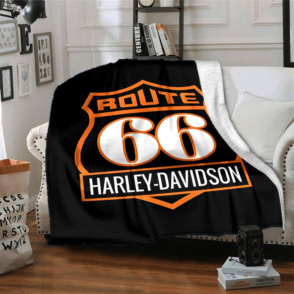 1pc Harley-Davidson Blanket, Gift, for Men and Women, Soft Blanket, Good for Sofa Bed Couch Travel, Lightweight Flannel Blanket