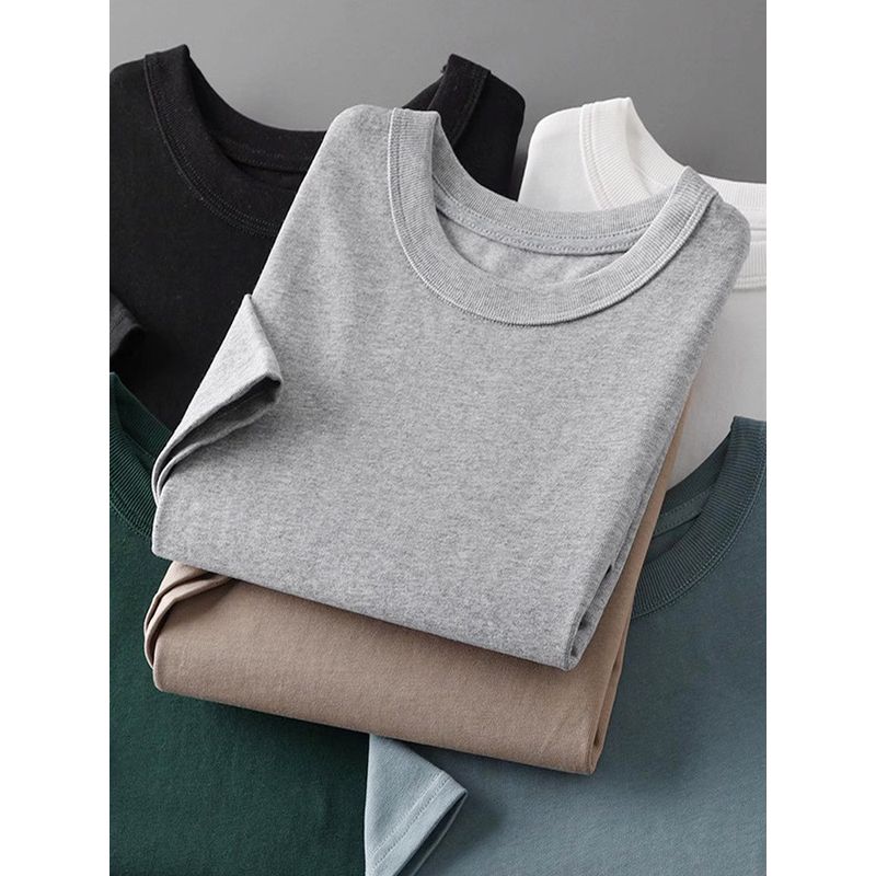 Amekaji 300G Heavy Weight T-Shirt Men's Short Sleeve Summer American Cotton Base Shirt Export Men's Clothing Cotton T-shirt