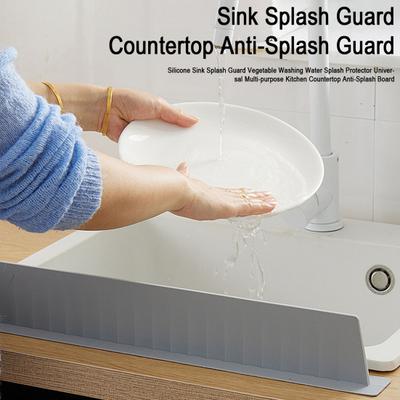 Silicone Sink Splash Guard Vegetable Washing Water Splash Protector Universal Multi-purpose Kitchen Countertop Anti-Splash Board