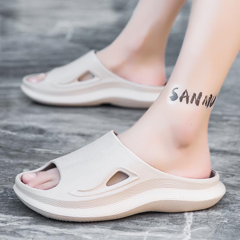 Non Slip Beach for Household Use Open-Toe Cushioning Slides - Non-slip Comfortable Casual Slippers