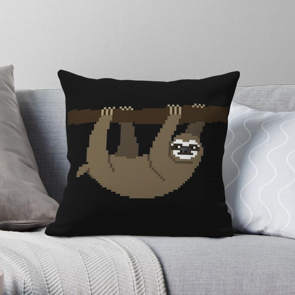 Sloth Kids Picture Show Square Pillowcase Polyester Linen Velvet Creative Zip Decor Pillow Case Sofa Seater Cushion Cover