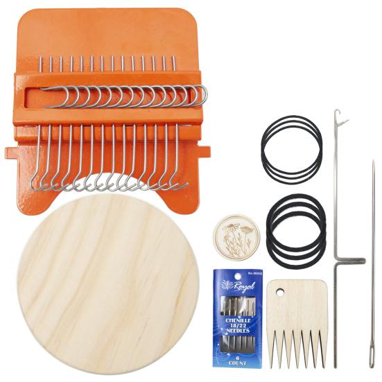 

Штопочный мини-ткацкий станок с 14 крючками, быстрый и легкий инструмент для ремонта одежды «сделай сам», для дизайна, любителей художественного ремесла B