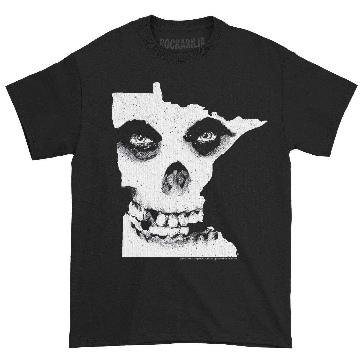 Men s Misfits MN State (Rockabilia Minnesota Exclusive) T-shirt Small Black XXXL