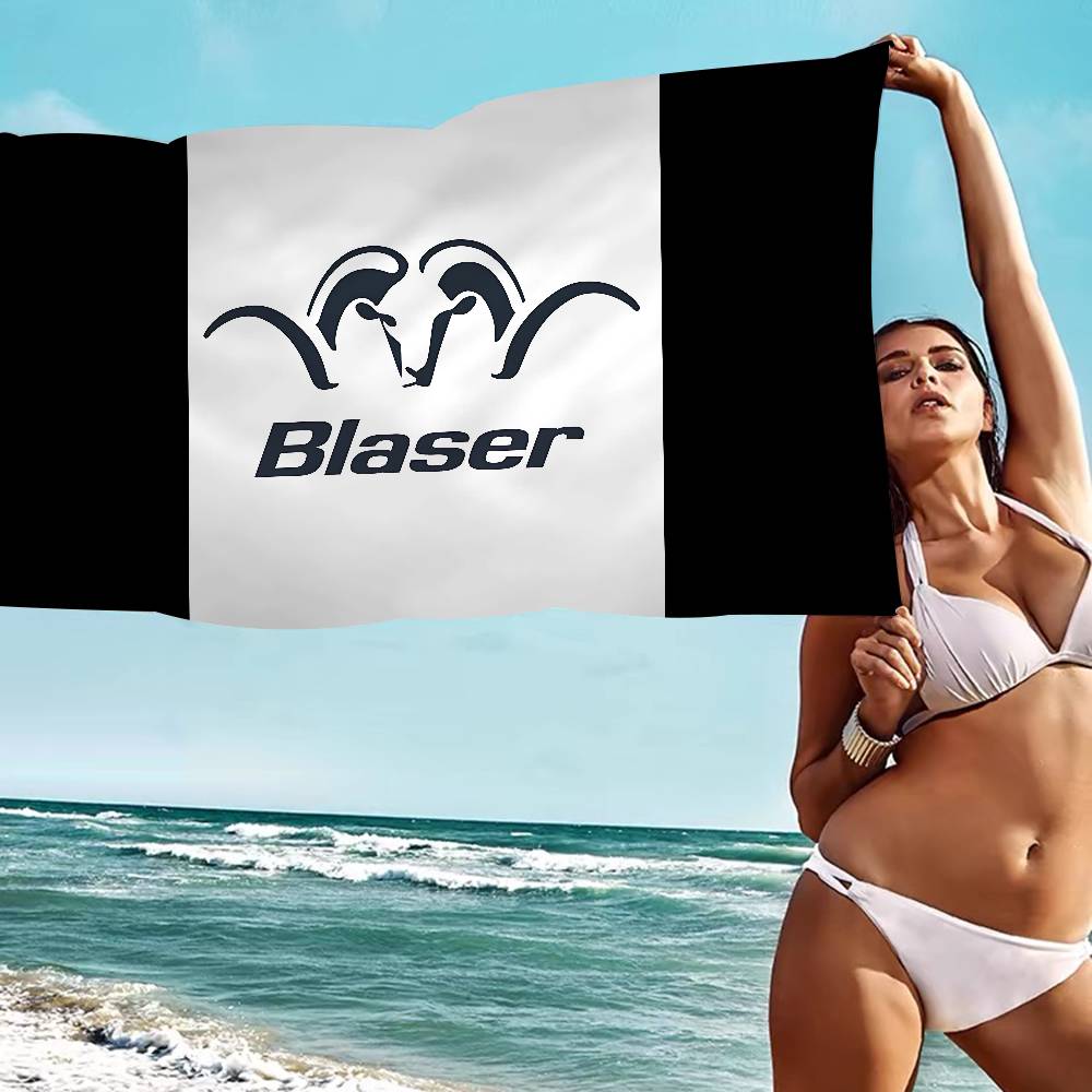 Blaser Logo Microfiber Printed Beach Towel Mountain Climbing Yoga Beach Swimming Running Absorbent Soft Towel