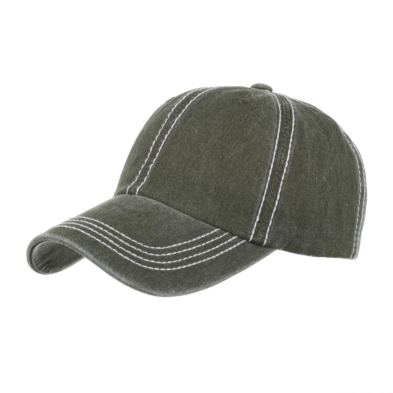 

Бейсболка мужская корейская версия кепка из стираного денима женская хипстерская повседневная шляпа от солнца Adjustable армия зеленый