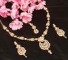 Touchstone Women's Indian Jewelry Set, Maang Tikka Wedding Guest Gold Necklace, Bollywood Jewelry Set, Pageant Elegant Prom Bride Accessory, Western