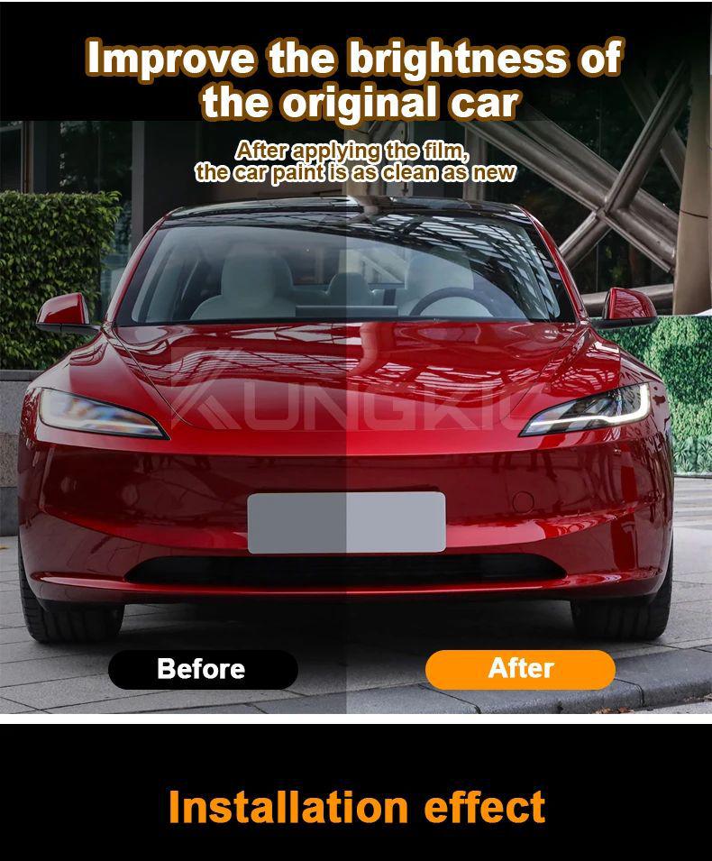 Tesla Model 3 Facelift Invisible TPU Paint Protection Film (24 Cross-border Models)