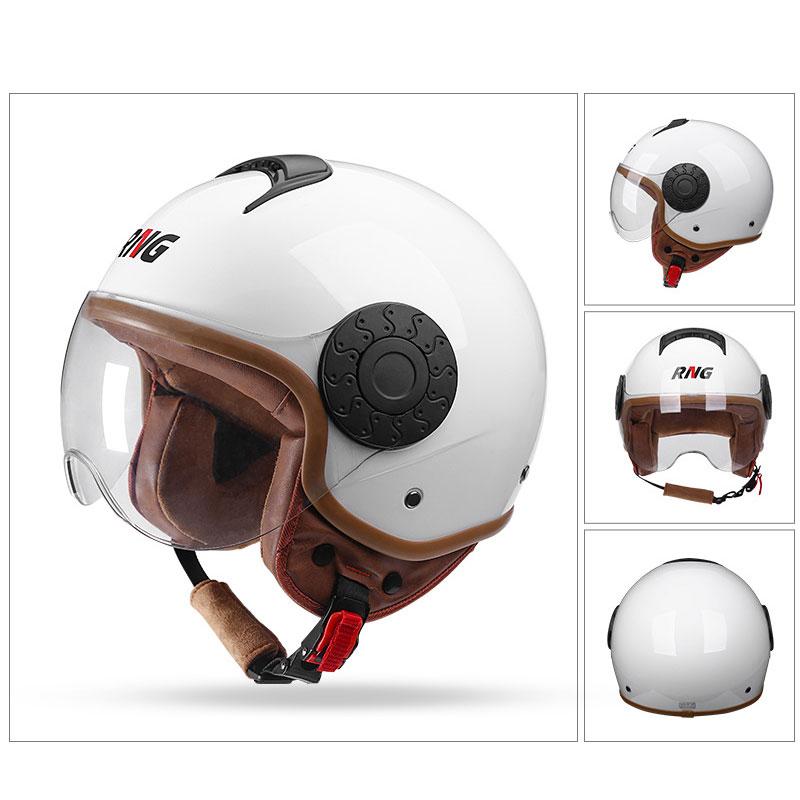Motorcycle Retro Helmet High-definition Lens Breathable Scooter Electric-bike Helmet Cool Riding Equipment