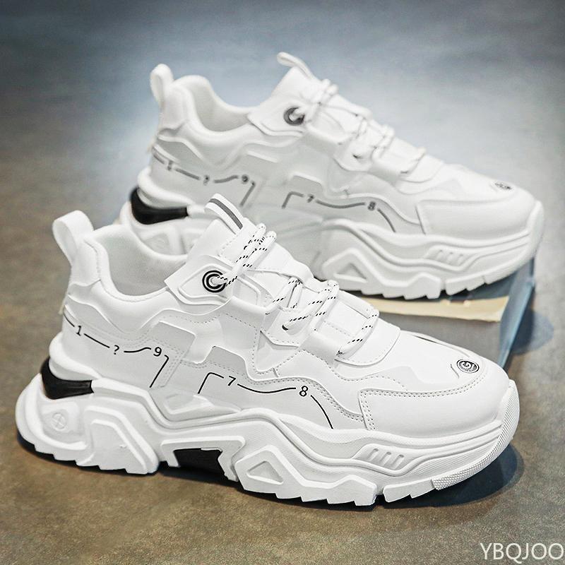 Lässige bequeme Herrenschuhe Sommer neu modisch vielseitig Sport Laufen weiche Sohle höhenvergrößernde Herrenschuhe