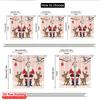 2pcs 2D Flat Printing Christmas Window Drapes Santa Claus Reindeer Christmas Celebration Polyester Without Electricity Party