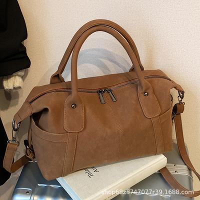 Korean Version of Retro Large-capacity Bag Women's 2025 Autumn and Winter New Fashion Matte Tote Bag Student Class Commuter Bag