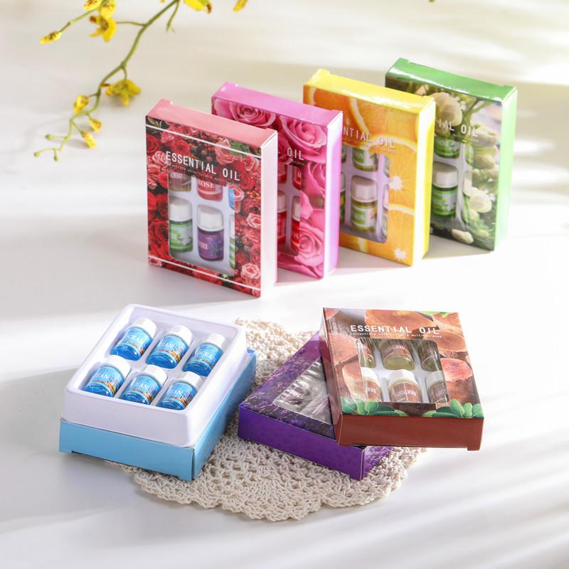 6PCS 3ML Essential Oil for Aromatherapy Diffuser Humidifier Stone Natural Plant Air Freshener Fragrance Lavender Jasmine Perfume