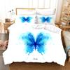 3D Girls' Room Bedding Set Butterfly Series Printed Duvet Cover Pillowcase 2/3PC AU/DE/UK Full Size Soft Zippered Home Textile