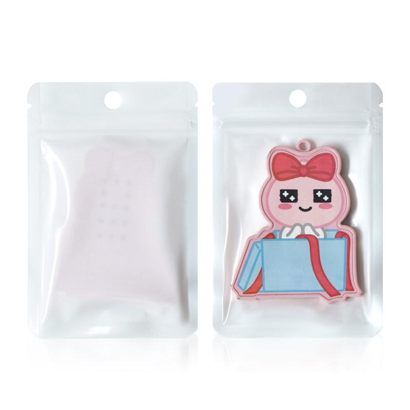 Macaron Colorful Transparent Pearlescent Thickened Recyclable Eco Friendly Offset Printing Zipper Top PE Material Jewelry Small