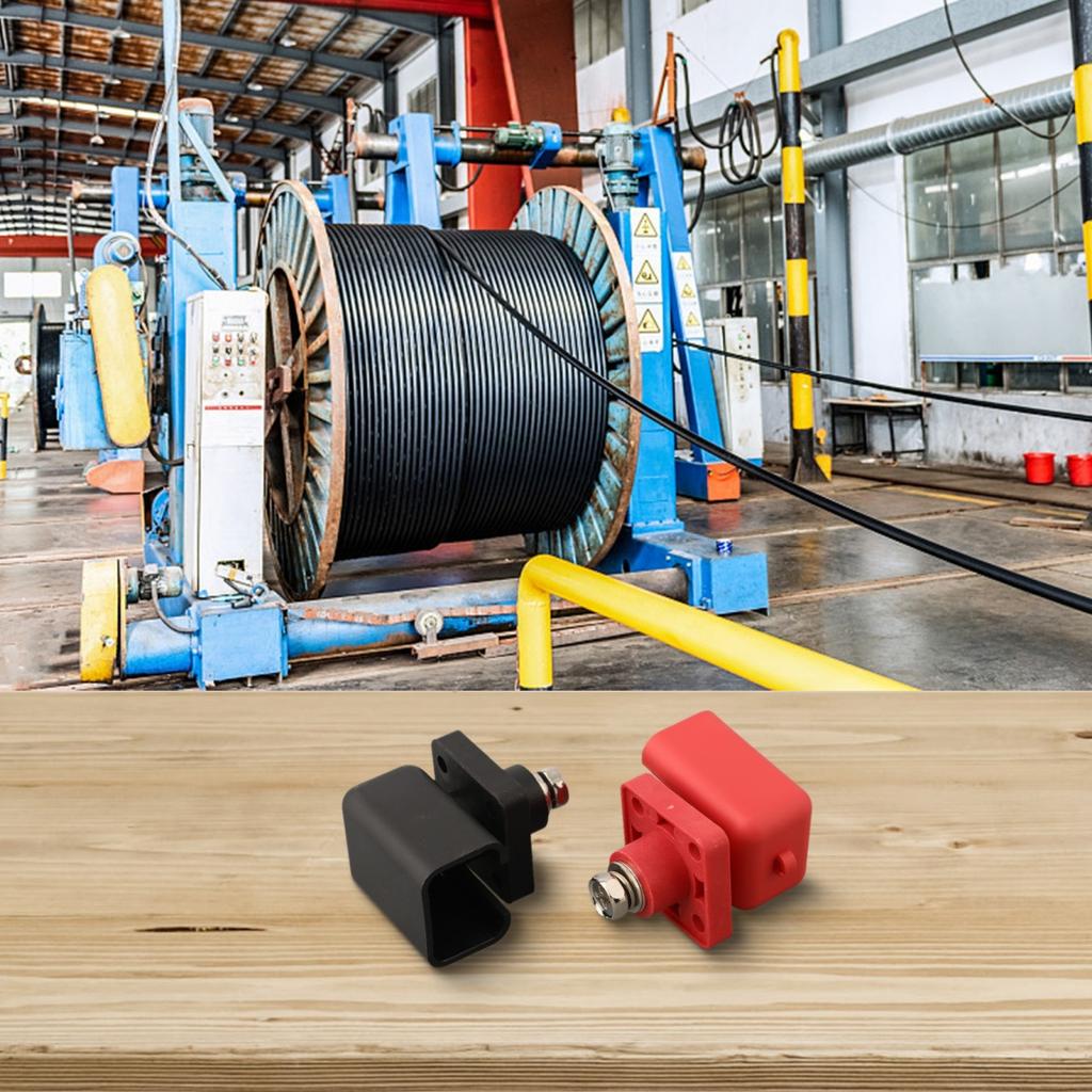 2pcs Through Wall Battery Energy Storage Copper Terminal High Current Connector