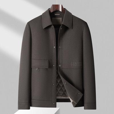 Wool Jacket Men's Autumn and Winter New Knitted Wool Coat Casual Versatile Woolen Jacket Plus Cotton Jacket
