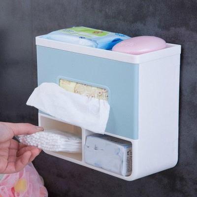Wandmontierte Badezimmer-Toilette Wasserdichte Taschentuchbox Kunststoff Mehrfach gefaltete Papierhandtücher Halter Aufbewahrungsbox