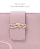 Korean Style Women's Bow Short Wallet Clutch with Zipper Wristlet