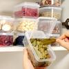Sealed Rectangular Trasparent Crisper Plastic Food Containers Safe Condiment Boxes