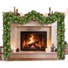 9-Foot Pre-Lit Christmas Garland with Battery Lights, Pine Cones, and Red Berries