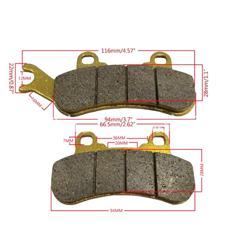 Professionelle Keramik-Bremsbeläge Heavy Duty Vorder- & Hinterrad-Bremsbelagsatz Motorradzubehör für MaverickX3