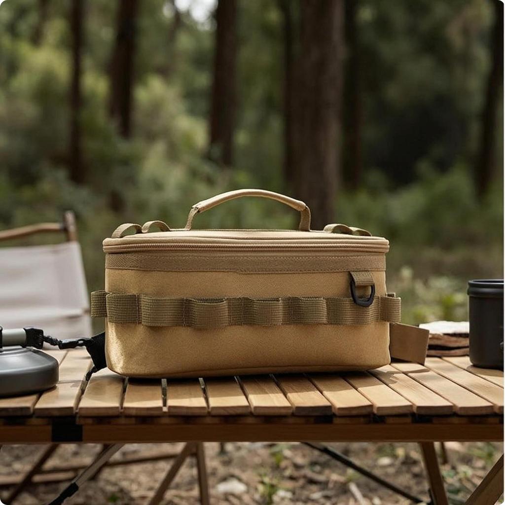 Camping Storage Bag with Loops Waterproof Gear Organizer WearResistant Equipment for