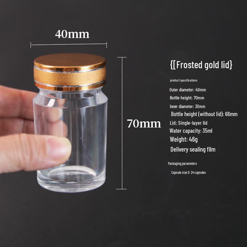 Acrylic Sealed Food Grade Plastic Storage Jar with Lid for Reishi Spore Powder