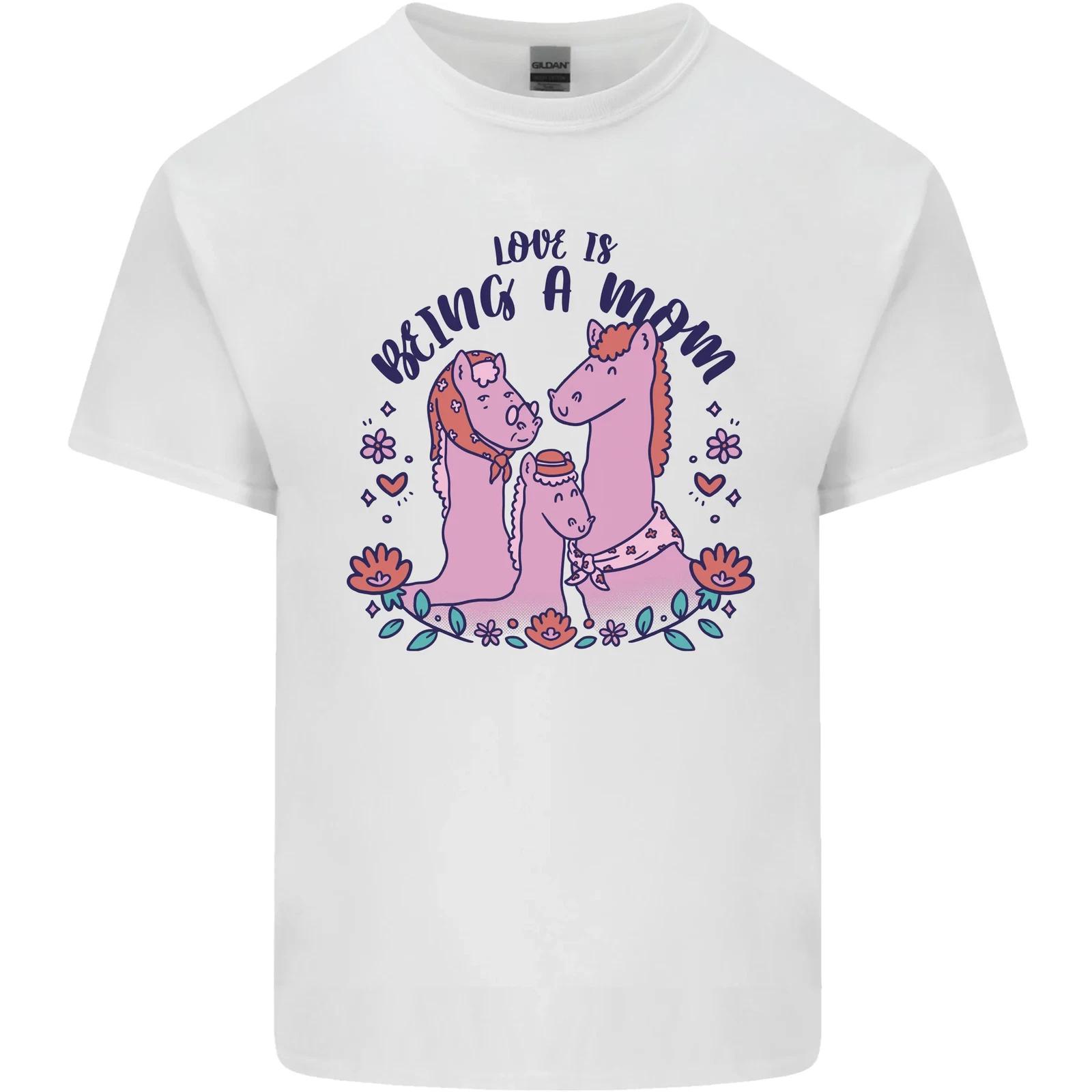 Love is Being a Mom Funny Horse Kids T-Shirt Childrens XL