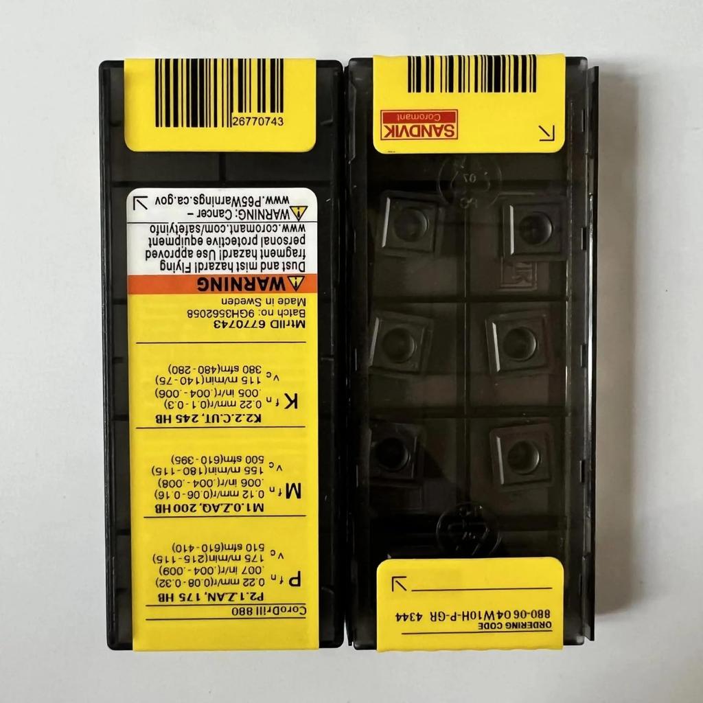 Original Sandvik / 880-0604W10H-P-GR 4344  / CNC lathe carbide blade 10 PCS