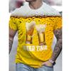 FashionMen's Crew Neck Short Sleeve 3D Casual Color PrintingCasual Short Sleeve Crew Neck T-Shirt