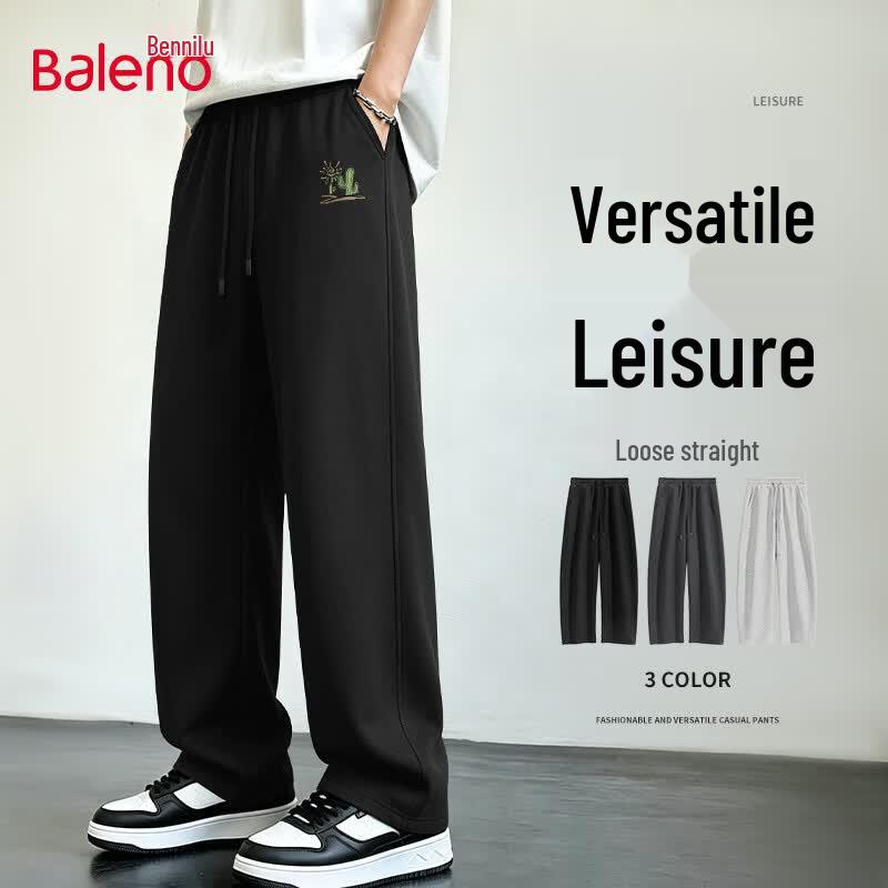 Baleno Men's Autumn Casual Knit Curved Pants