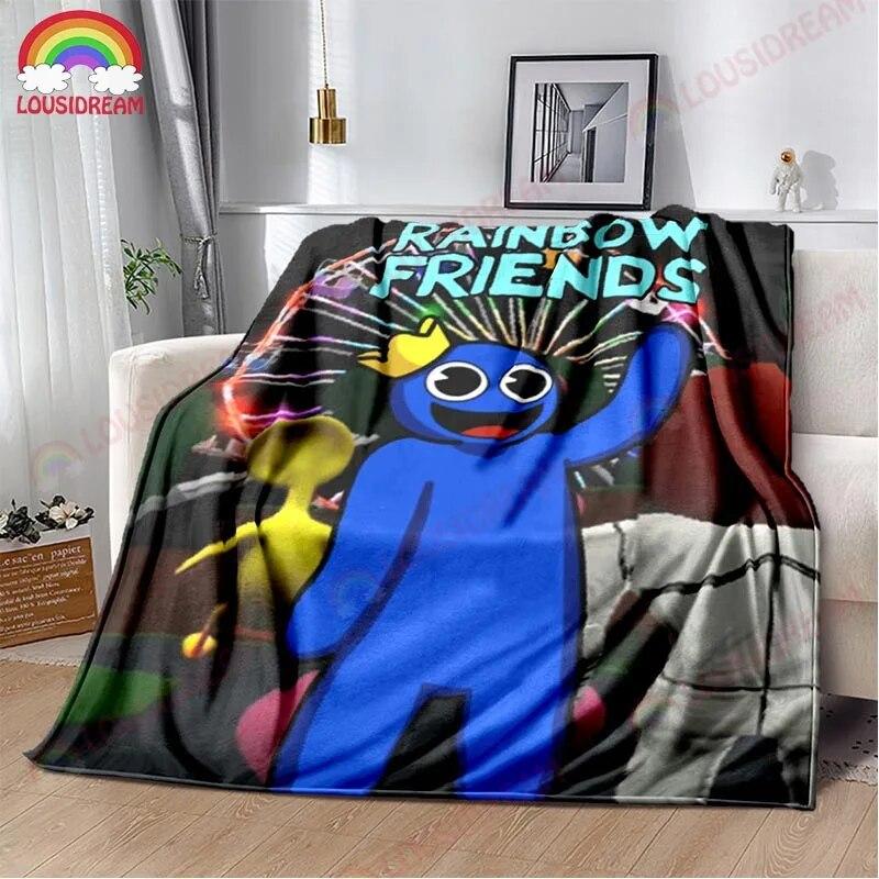 

Game Rainbow Friends Kawaii Blue Monster Flannel Blanket for Children Christmas Gifts Bed Sofa Chair Applicable All Season Blank