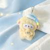 1Pcs Adorable Fluffy Lamb Plush Keychain Sleep Hat Star Moon Ornament Cute Bag Charm for Daily Use