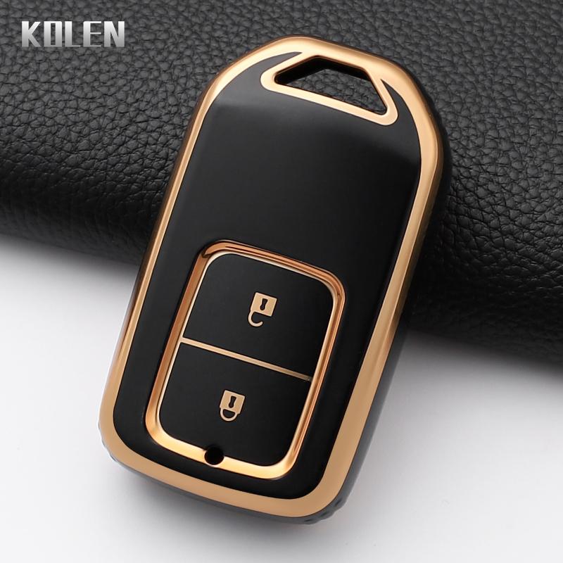 

Fashion Tpu Car Remote Key Case Cover For Honda Crv Cr-V Fit Civic Accord Hr-V Hrv City Odyssey Xr-V Protected Shell Keychain