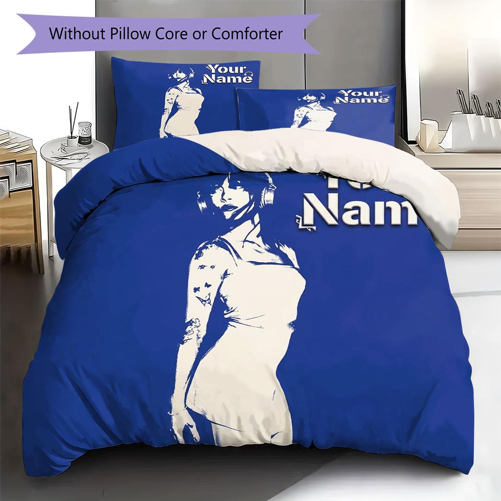 Aitana Custom Name Pattern Bedding,Quilt Set Quilt Cover Pillowcase Home Birthday Gift(1 * Duvet Cover + 2 * Pillowcase, Without Core)