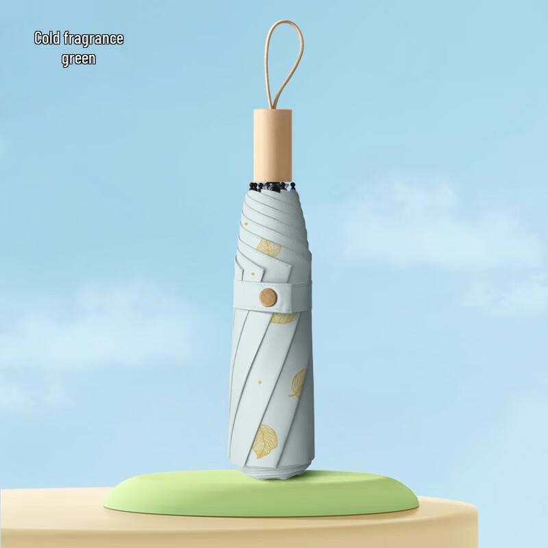 MAYDU Three-Fold 8-Rib Sun/Rain Umbrella