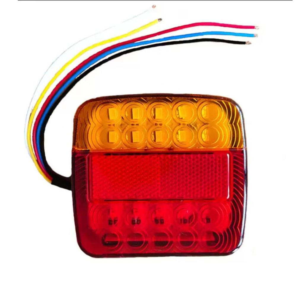 2Pcs Trailer Tail Lights 26 LED Stop Tail Lights 12V Rear Reverse Brake Stop Lamp Car Number Plate Light for Truck Van