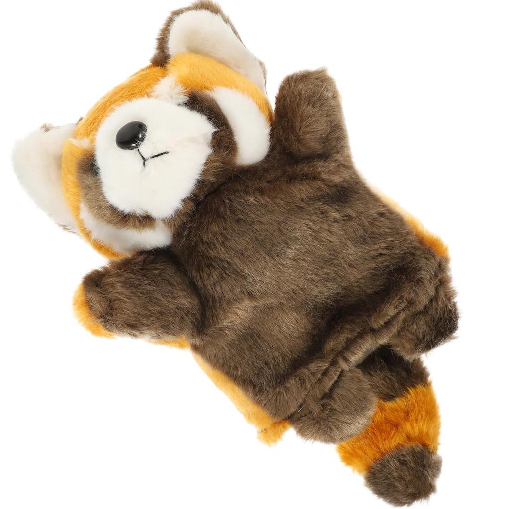 STOBOK Red Panda Hand Puppet, Cute Plush Toy with Moving Mouth for Ventriloquism and Parent-Child Play