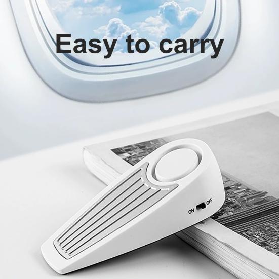 Dörrstopplarm med portabelt lås 125dB Anti-halk framdörrskydd Gummi Säkerhetsdörrkil för hemresor