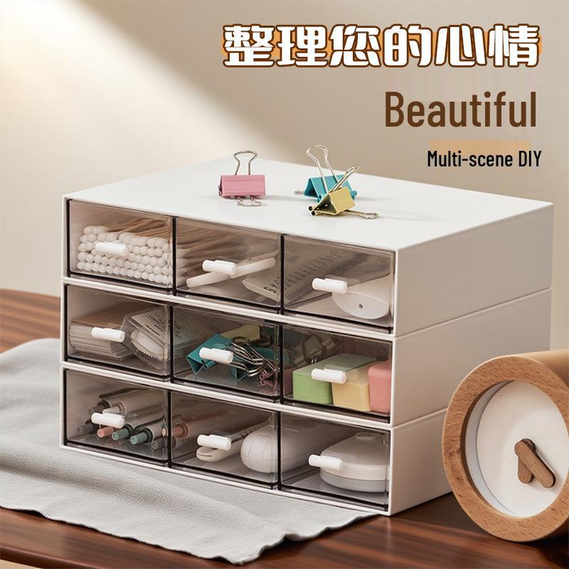 Multi-layer Transparent Acrylic Makeup & Stationery Organizer with Drawer Compartments