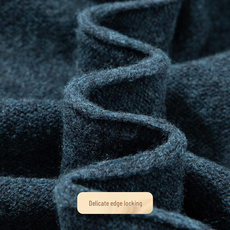 Futing Men's 100% Sheep Wool Warm Crew Neck Sweater