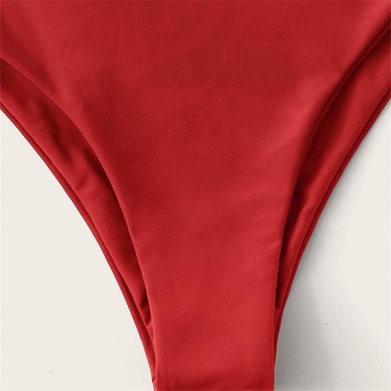 Summer Backless Tight Bikini Split Swimsuit for Women - European & American Style Nylon Swimwear