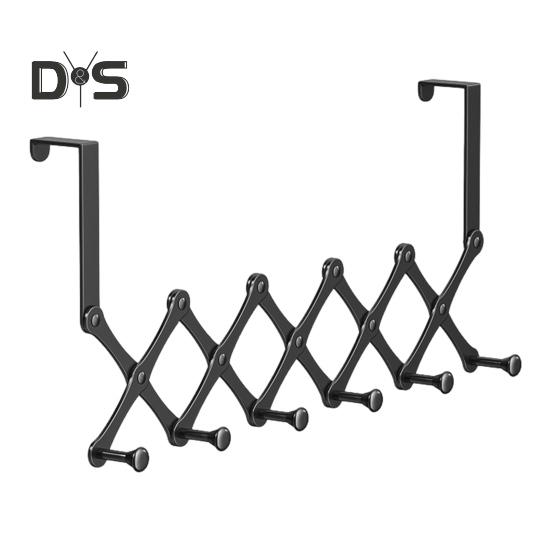 

Дверной крючок Прочная конструкция Прочная несущая конструкция Выдвижная конструкция Простая установка Держатель для полотенец с 6 крючками 6-Hooks чёрный