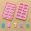 Silicone Mold For Diy Birthday Number Candle Making Rose Cake Decor Mold Reusable Non-Stick Chocolate Candles Baking Supplies