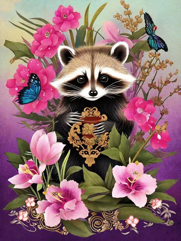 5D Diamond Painting Flower Animal Panda Landscape Painting Full Round Square Inlaid Jewelry Cross Embroidery Home Decoration